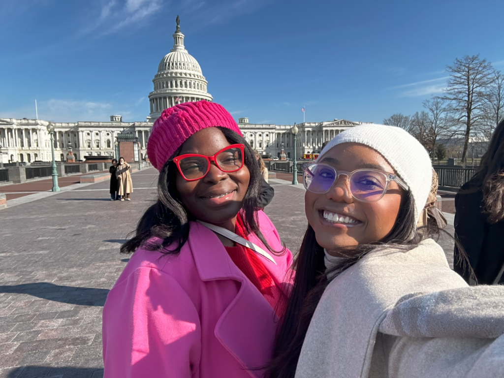 Robinson and Ozane snap a selfie in D.C. following LNG pause.